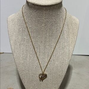 Gold Heart Pendant Necklace